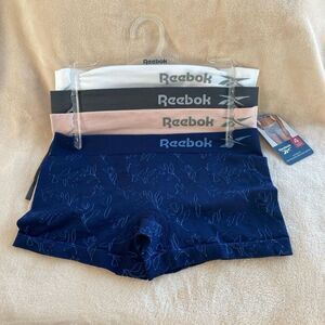 Reebok® Women's Boy Short 4 Pack Stretch Performance Seamless Panties Small NEW